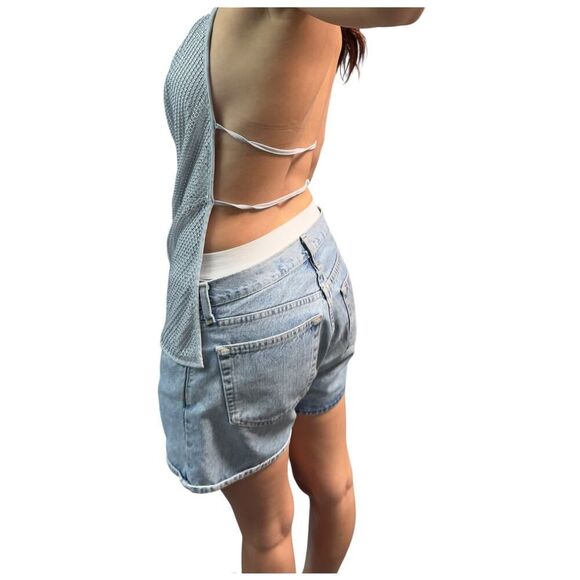 WEWOREWHAT Crystal Cowl Neck Top - Picture 3 of 4